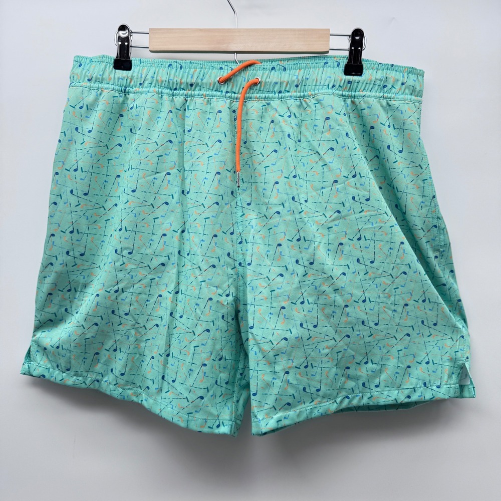 Robert Graham Swim Trunks Mens XL Teal New